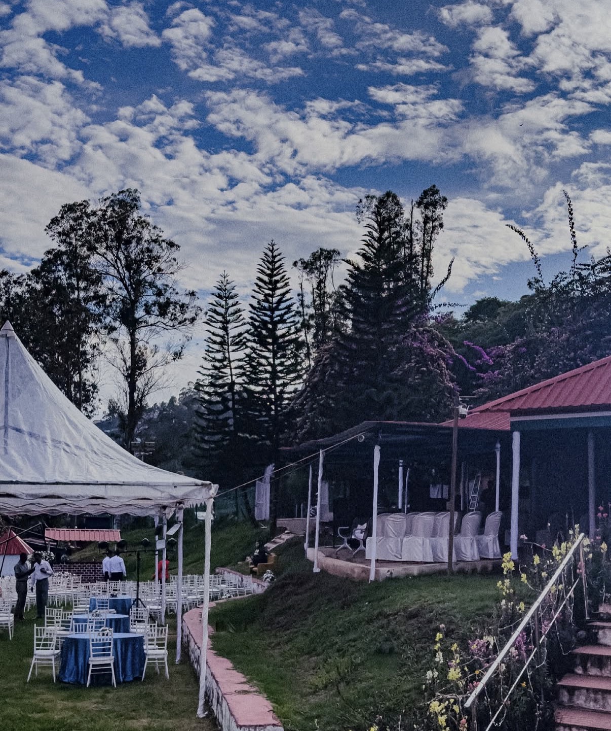 View of The Barracks Bistro and the MRC lake